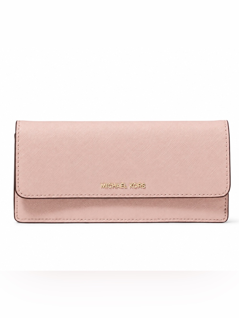 Michael Kors Jet Set Large Leather Snap Wallet Soft Pink NWOT $128